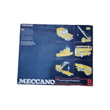 Vintage Meccano Construction Set 8 Makes 127 Models Box & Manual 770Pcs 2 Layers