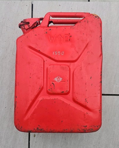 Red petrol jerry can - petrol,