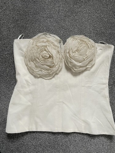 Zara strapless floral - top, size