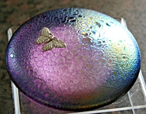 Heron glass iridescent - glass,