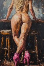 Naked Woman Canvas Art Print