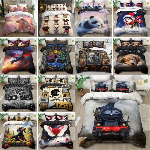 Lion train tree quilt - train,