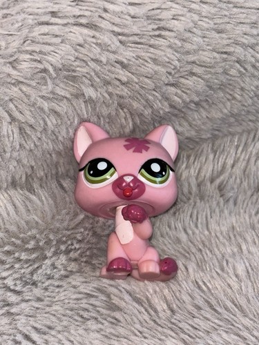 Littlest pet shop pink cat - littlest,