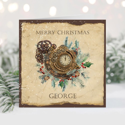 Personalised steampunk clock - personalised, &