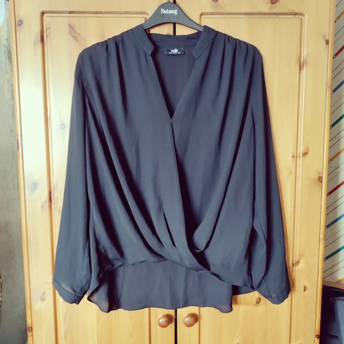 Wallis black ladies blouse - black,