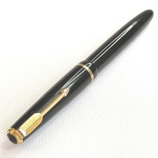 Vintage Parker Duofold Black Fountain Pen with 14k Gold 585 Nib C1950s