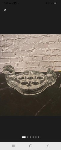 Vintage clear pressed glass - clear,