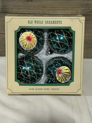 Old world ornaments blown - "old,