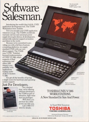 Vintage toshiba t5100 unix - vintage,