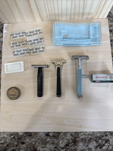 Vintage safety razors set - vintage,
