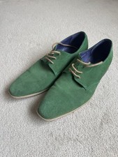 Suede Italian Shoes Green Men