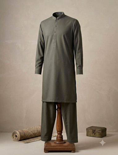 Men khaki kameez shalwar - men's,