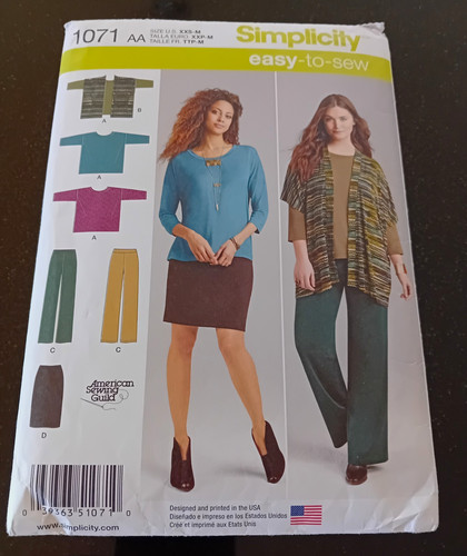 Simplicity 1071 easy sew - 1071, easy-to-sew