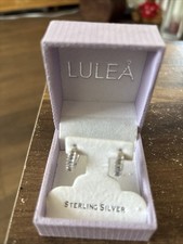 Lulea Silver CZ Hoop Earrings
