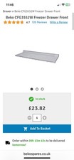 Beko Freezer Drawer 4638950300 and front 