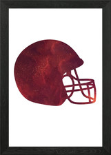 space helmet rugby Framed Wall