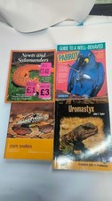 PET BOOKS X 4  -Corn snakes / uromastyx / parrots newts and salamanders reptiles