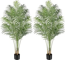 Artificial Palm Tree 5.5ft Tall Fake Palm Tree Indoor Decor 2 PCS AUCTION