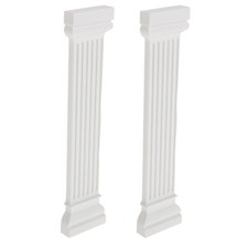  2 Pcs European Style Roman Column Decoration Dollhouse Furniture Sculpture