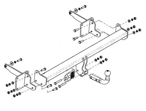 Swan neck tow bar for - tow,