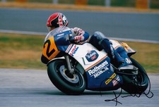 Randy Mamola Hand Signed Rothmans Honda 12x8 Photo MotoGP Autograph