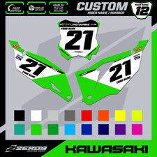 CUSTOM MX NUMBER PLATES BACKGROUNDS GRAPHICS KAWASAKI KXF 250 2021 - 2024 TEAM