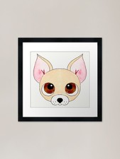 Chihuahua Cartoon Framed Art