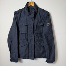 Superdry Field M65 Jacket Multi Pocket Navy Utility Military Large UK 16 Unisex