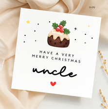 Uncle Christmas Card, Christmas Card for uncle, 6x6