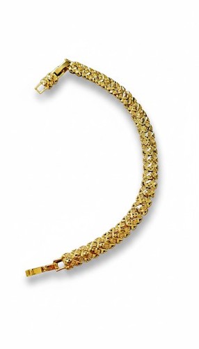 24k gold plated mesh link - gold,