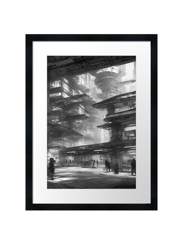 Future cityscape framed - #11,