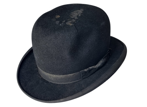 Vintage black fur - vintage, felt