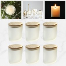 6 Pack 7 OZ Clear Candle Jars
