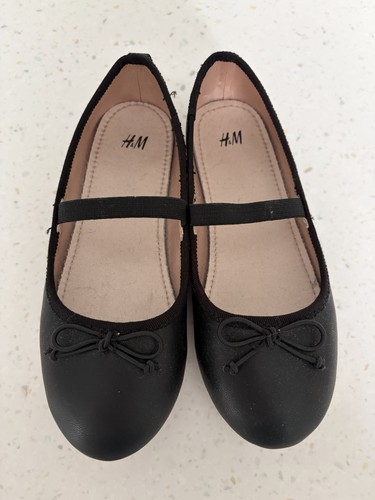 Girls black pumps - girls, worn