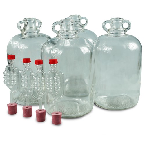 5ltr glass demijohns with - 5ltr,