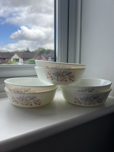 Vintage pyrex blue iris - 6x,