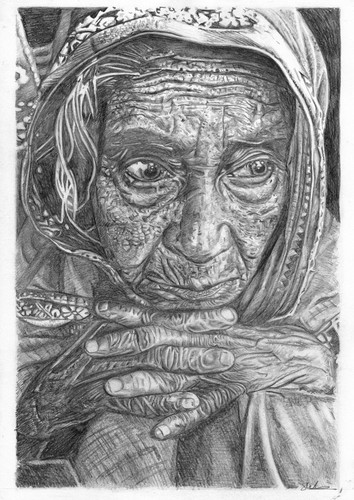Original pencil drawing - a3,