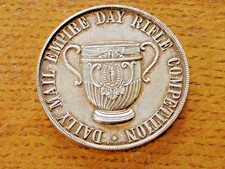 SOLID Silver RIFLE SHOOTING Competition EMPIRE DAY Medal. + HISTORY. Scarce V.G.