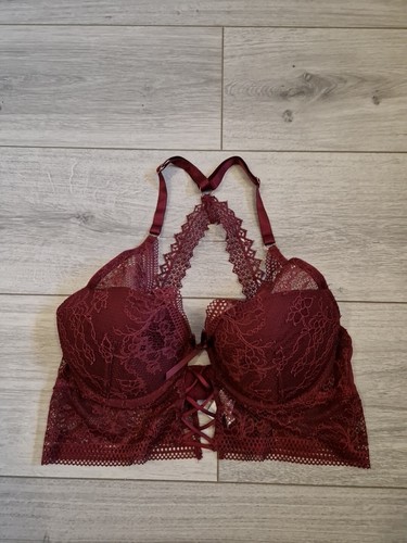 Primark burgundy longline lace - burgundy,
