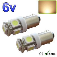2 x Warm White 6v LED Side