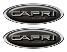 Two Bayliner Capri Classic Oval Stickers 10" long