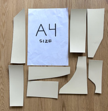 Cream Smooth Cowhide Leather offcuts 2.6-2.8 mm thick remnants craft learning 1