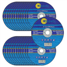 3" 75mm x 1.6mm Metal Cutting Disc For Stainless Steel Air Cut Off Tool 10-50PC