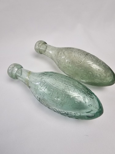 Antique aqua glass torpedo - aqua,