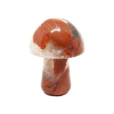 Mushroom Red Jasper Gemstone Crystal Carved Polished Mini Carving Quirky x 1