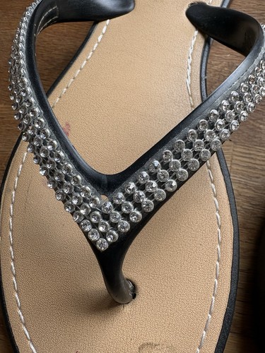 Sparkly diamanté flip flops - sparkly,