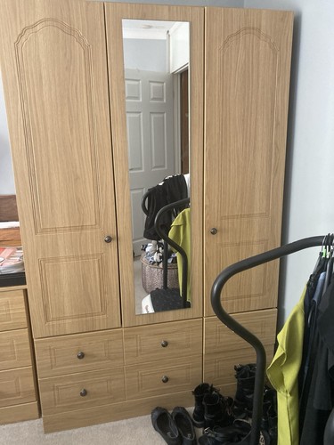Solid triple wardrobe - triple, with