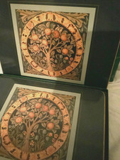Vintage William Morris style place Mats x 6 Boxed Clover 