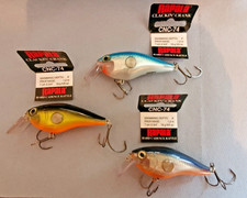 Three Rapala Clackin Raps CNC-74, CSD, SB & OPSD - discontinued and hard to find
