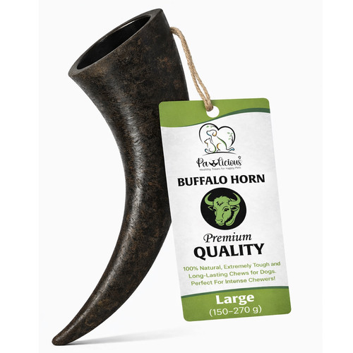 Large buffalo horns for dogs - large,